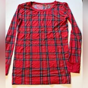 Little Sleepies Holiday Plaid Pajama Top Size 12/14
